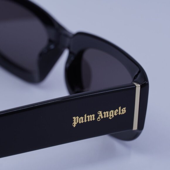 Palm Angels PERI104 NOAH 1007 Sunglasses Black Rectangle Frame, Dark Grey Lenses main image 6